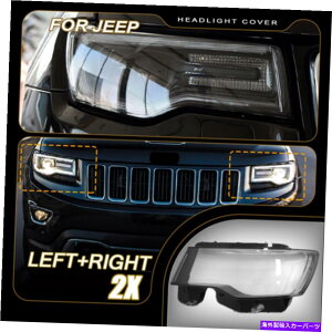 Headlight Covers �y�A�w�b�h���C�g�����Y�����p�J�o�[�W�[�v�O�����h�`�F���L�[2014-2019�̃N���A Pair Headlight Lens Replacement Cover Clear For Jeep Grand Cherokee 2014-2019�y���s�A���i�z