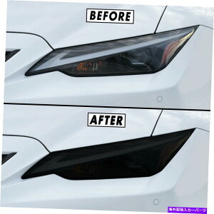 Headlight Covers 2021-2022̃NTX̓wbhCg̉vJbgrj[eBgI[o[Cł FOR 2021-2022 Lexus IS Headlight SMOKE Precut Vinyl Tint Overlays