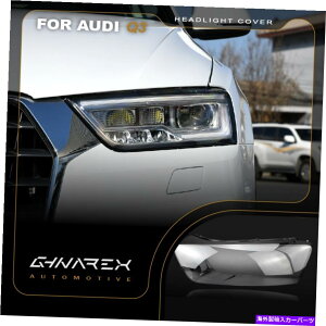 Headlight Covers アウディQ3 8U 2016-2018ヘッドライトレンズ交換用カバー左+右 For Audi Q3 8U 2016-2018 Headlight Lens Replacement Cover LEFT+RIGHT