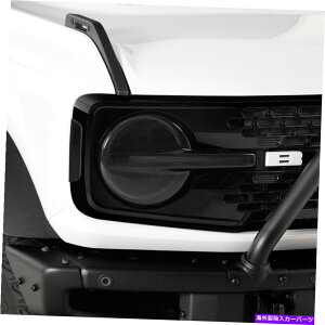 Headlight Covers tH[huR2021-2022 GTS GT2160SX[NwbhCgJo[Lbgp For Ford Bronco 2021-2022 GTS GT2160S Smoke Headlight Cover Kit