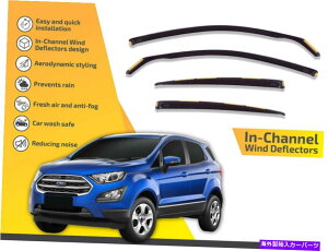 oOV[h `lł͔̕d@tH[hGRX|[c2018-up 4pc̃CK[h In channel wind deflectors rain guards for Ford Ecosport 2018-up 4pc