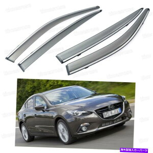 oOV[h tgATChEBhEoCU[fBtN^[}c_3 2014 2015 2016̃xgVF[h Front & Rear Side Window Visor Deflectors Vent Shade for Mazda 3 2014 2015 2016