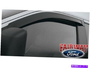 �o�O�V�[���h 09 Thru 14 F150 ext�B�L���uOEM�{���̃t�H�[�h�X���[�N�T�C�h�E�B���h�E�f�t���N�^�[�L�b�g4-PC 09 thru 14 F150 Ext. Cab OEM Genuine Ford Smoke Side Window Deflector Kit 4-pc