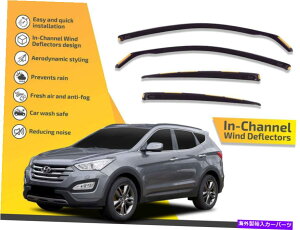 oOV[h `l͔̕d@q_CT^tF /X|[c2013-2018̃CK[h In channel wind deflectors rain guards for Hyundai Santa Fe / Sport 2013 -2018