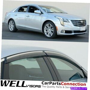 �o�O�V�[���h Wellvisors�E�B���h�E�o�C�U�[Cadillac XTS�Z�_���T�C�h�f�t���N�^�[Chrome�̂��߂�13-19 WellVisors Window Visors 13-19 For Cadillac XTS SEDAN Side Deflector Chrome