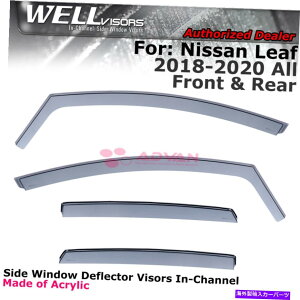 oOV[h Y[t2018-2022EBhEoCU[̃EFoCU[C`lftN^[4PCS WELLvisors For Nissan Leaf 2018-2022 Window Visors In-Channel Deflectors 4Pcs