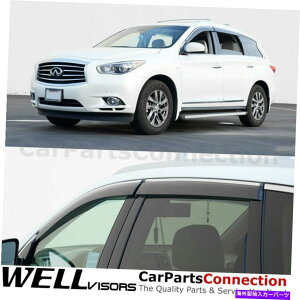 oOV[h wellvisorsEBhEoCU[2013-2021CtBjeBQX60 JX35TChftN^[ WellVisors Window Visors 2013-2021 For Infiniti QX60 JX35 Side Deflectors
