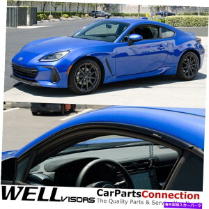 oOV[h Wellvisorsv~AV[YEBhEoCU[2022+g^GR86XoBRZK[h Wellvisors Premium Series Window Visor For 2022+ Toyota GR86 Subaru BRZ Guards