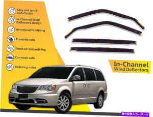 oOV[h `l͔d@CK[hNCX[^EJg[2008-2016 4PC In channel wind deflectors rain guards Chrysler Town & Country 2008-2016 4pc