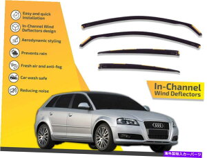 oOV[h `l͔̕dł́AAEfBA3 8pX|[cobN2007-2014 4PC̃CK[h In channel wind deflectors rain guards for Audi A3 8P Sportback 2007-2014 4pc