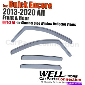バグシールド Wellvisors In-Channel Window Visors Deflectors 4PCS for Buick Encore 2013-2022 Wellvisors In-Channel Window Visors Deflectors 4Pcs For Buick Encore 2013-2022