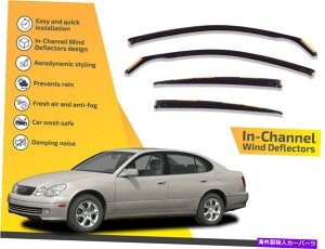 oOV[h `lł͔̕d@NTXGS 300 III 4hÃCK[h1998-2004 4PC In channel wind deflectors rain guards for Lexus GS 300 III 4 door 1998-2004 4pc