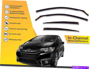 oOV[h n_tBbg2015-up 4PĈ߂ɁA`l͔d@CK[h In channel wind deflectors rain guards for Honda Fit 2015-up 4pc