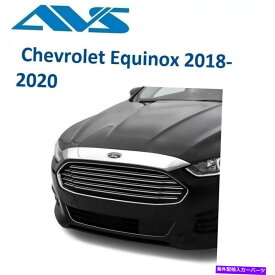 バグシールド AVSフラッシュマウントクロムフードプロテクターシボレーエクイノックス2018-2020-620057 AVS Flush Mount Chrome Hood Protector For Chevrolet Equinox 2018-2020 - 620057