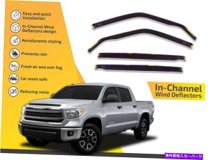 oOV[h `l͔̕d@łTundra Crewmax 2014-up 4PC̃CK[h In channel wind deflectors rain guards for Tundra Crewmax 2014-up 4pc