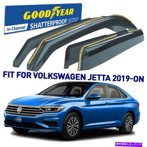 oOV[h 2019-2022tHNX[QWFb^C`l̃CK[h̊C҂̃VF[h Rain Guards Vent Visors Shade for 2019-2022 Volkswagen Jetta in-channel
