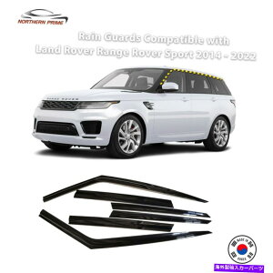 oOV[h h[o[W[o[X|[c̃CK[h2014-2022A6pcsubNe[vIX^C Rain Guards for Land Rover Range Rover Sport 2014-2022, 6PCs Black Tape-On Style