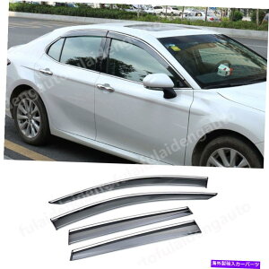 oOV[h g^J2018-2022ANNEBhEoCU[TCK[hxgVF[h For Toyota Camry 2018-2022 Acrylic Chrome Window Visor Sun Rain Guard Vent Shade