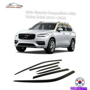 oOV[h {{XC90̃CK[h2016-2022i6PCSjubNe[vIX^C Rain Guards for Volvo XC90 2016-2022 (6PCs) Black Tape-On Style
