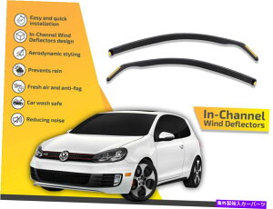 oOV[h `l͔̕d@VWStVI R32 GTI 3hA2010-2012̃CK[h In channel wind deflectors rain guards for VW Golf VI R32 GTI 3 door 2010-2012