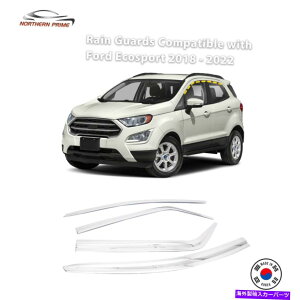 oOV[h Ford Ecosport 2018-2022i4PCSjChromedグe[vIX^C̃CK[h Rain Guards for Ford EcoSport 2018-2022 (4PCs) Chrome Finish Tape-On Style