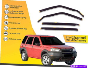 oOV[h `l͔̕d@Ńh[o[t[_[̃CK[h1999-2006 4PC In channel wind deflectors rain guards for Land Rover Freelander 1999-2006 4pc