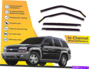 oOV[h `l͔̕d@V{[gCuCU[2002-2009 4PC̃CK[h In channel wind deflectors rain guards for Chevrolet Traiblazer 2002-2009 4pc