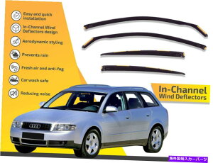 oOV[h `l͔̕dAEfBA4 B6/B7 2000-2008 4PCS̃CK[h In channel wind deflectors rain guards for Audi A4 B6/B7 2000-2008 4pc Wagon
