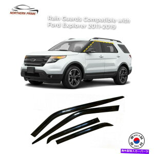 oOV[h tH[hGNXv[[2011-2019i4PCSj̃CK[hubNe[vIX^C Rain Guards for Ford Explorer 2011-2019 (4PCs) Black Tape-On Style