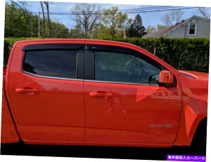 oOV[h 4EBhECoCU[X[Ni2015-2020RhN[Luj̓GACftN^[ 4 Window Vent Visors Smoke (2015-2020 COLORADO CREW CAB) Wind Air Rain Deflector