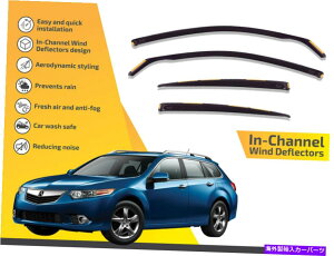 oOV[h `lł͔̕d@Acura TSX Sport Wagon 2011-2014 4PC̃CK[h In channel wind deflectors rain guards for Acura Tsx Sport Wagon 2011-2014 4pc