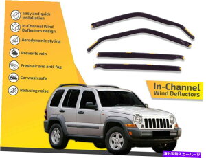 oOV[h `l͔̕d@W[v`FL[KJ 2002-2007̃CK[h In channel wind deflectors rain guards for Jeep Cherokee KJ 2002-2007