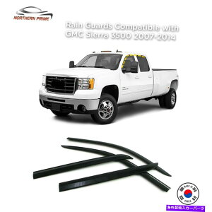 oOV[h GMC Sierra 3500 Crew Cab 2007-2014i4PCSjX[Ne[vIX^C̃CK[h Rain Guards for GMC Sierra 3500 Crew Cab 2007-2014 (4PCs) Smoke Tape-On Style