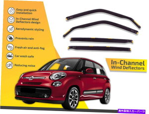oOV[h `l͔dł́AtBAbg500L 2014-up 4PC̃CK[h In channel wind deflectors rain guards for Fiat 500L 2014-up 4pc