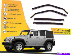 oOV[h `l͔d@ŃW[vO[JK 2007 -2018 4PC̃CK[h In channel wind deflectors rain guards for Jeep Wrangler Jk 2007 -2018 4pc