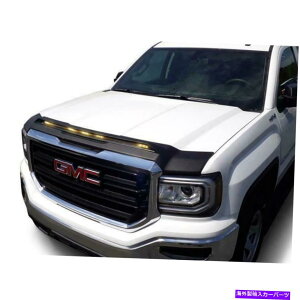 oOV[h AVS 2014-2018 GMC Sierra 1500GAXL[vt@Ct[hV[hW/Cg - ubN AVS 2014-2018 GMC Sierra 1500 Aeroskin Low Profile Hood Shield w/ Lights - Black