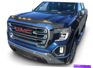 oOV[h AVS 2019 GMC Sierra 1500GAXL[vt@Ct[hV[hW/Cg - ubN-75 AVS 2019 GMC Sierra 1500 Aeroskin Low Profile Hood Shield w/ Lights - Black - 75