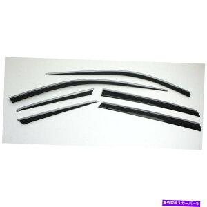 oOV[h 2014N2016Ñq_CT^tFX|[c̃v~AFX 6PCN/ubNEBhEoCU[ Premium FX 6pc Chrome/Black Window Visors for 2014-2016 Hyundai Santa Fe Sport