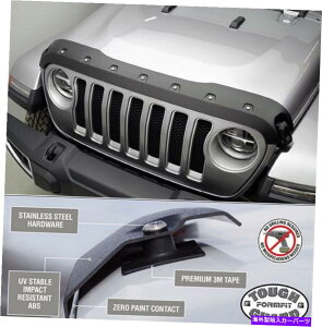 �o�O�V�[���h 2018-2023�W�[�v�����O���[JL�^�t�ȃt�H�[���t�B�b�g�K�[�h�e�N�X�`���t�[�h�v���e�N�^�[TG-7W18 2018-2023 Jeep Wrangler JL Tough FormFit Guard Textured Hood Protector TG-7W18