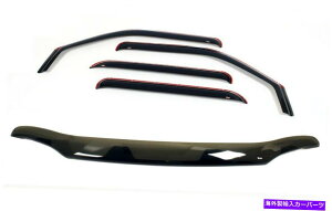 oOV[h R{4-PC`lCxgoCU[oOV[h2007-2013g^chN[}bNX Combo 4-Pc In-Channel Vent Visors & Bug Shield 2007-2013 Toyota Tundra Crew Max