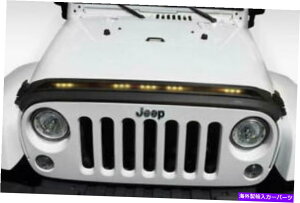 oOV[h AVS AeroskinT߂ȃt[hV[hw/Cg - 07-18O[JKpubN AVS Aeroskin Low Profile Hood Shield w/ Lights - Black for 07-18 Wrangler JK