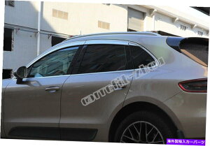 oOV[h |VF}J2014-2021EBhEoCU[xgftN^[TCK[hV[h6x For Porsche Macan 2014-2021 Window Visor Vent Deflector Sun Rain Guard Shield 6X