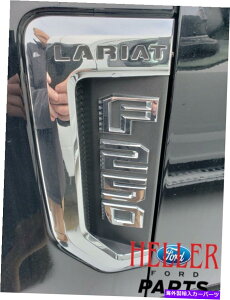 oOV[h 2017-2019 Ford F-350 Lariat Fender Nameplate-SȃZbgi̎ʐ^j 2017-2019 FORD F-350 LARIAT FENDER NAMEPLATE - COMPLETE SET (LEFT HAND PICTURED)