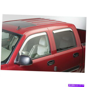 バグシールド 4PC PUTCO CHROME WINDOM VISOR SET 2010 FOR 2010 18 Dodge RAM 2500/3500クルー/メガキャブ 4pc Putco Chrome Window Visor Set for 2010 18 Dodge RAM 2500/3500 Crew/Mega Cab