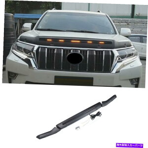 �o�O�V�[���h Prado FJ150 LC150 2018-2021 LED�}�b�g�X���[�N�u���b�N�o�O�V�[���h�t�[�h�v���e�N�^�[�p For Prado FJ150 LC150 2018-2021 LED Matte Smoke Black Bug Shield Hood Protector�y���s�A���i�z