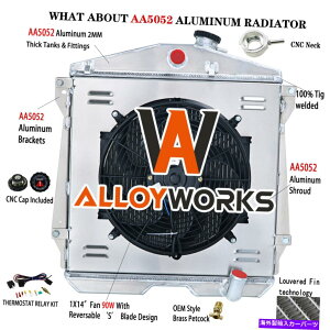 Radiator 4��̃��W�G�[�^�[+�V�����E�h�t�@��1943-48�V�{���[�t���[�g���C���t���[�g�}�X�^�[�X�^�C���}�X�^�[L6 4 Row Radiator+Shroud Fan For 1943-48 Chevy Fleetline FleetMaster Stylemaster L6
