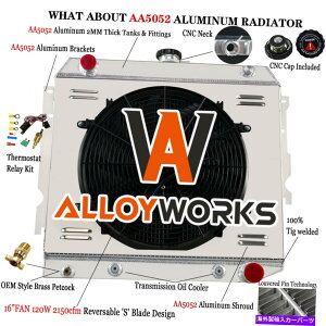Radiator 1968-1974�_�b�W�`�������W���[�`���[�W���[�v���}�XV8 3�񃉃W�G�[�^�[�V�����E�h�t�@�� For 1968-1974 Dodge Challenger Charger Plymouth V8 3 Row Radiator Shroud Fan�y���s�A���i�z