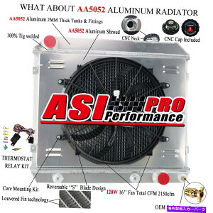 Radiator 4��̃��W�G�[�^�[+�V�����E�h�t�@�������[�L�b�g�t�B�b�g63-66�V�{���[GMC C/K C10 C20 K30�s�b�N�A�b�v 4 Row Radiator+Shroud Fan Relay Kit Fit 63-66 Chevy GMC C/K C10 C20 K30 Pickup�y���s�A���i�z