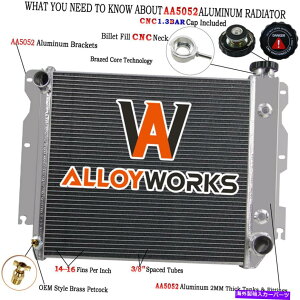 Radiator 1987N2006N4A~jEWG[^[W[vO[TJ YJϊV8GW 4 Row Aluminum Radiator For 1987-2006 Jeep Wrangler TJ YJ Conversion V8 Engine