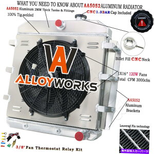 Radiator 3��̃��W�G�[�^�[�V�����E�h�t�@��1955-1959�V�{���[3200 3400 3600 GMC 100�g���b�NL6 V8 3 Row Radiator Shroud Fan For 1955-1959 CHEVY 3200 3400 3600 GMC 100 TRUCK L6 V8�y���s�A���i�z